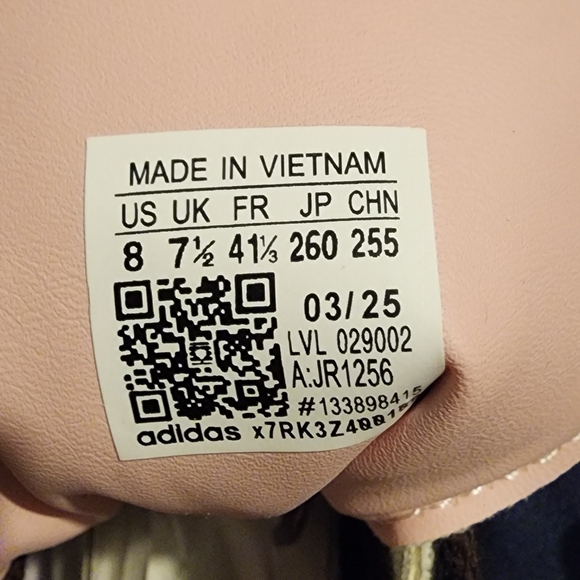 Adidas Cow Print Sneakers with Pink Accents - Picture 2 of 2